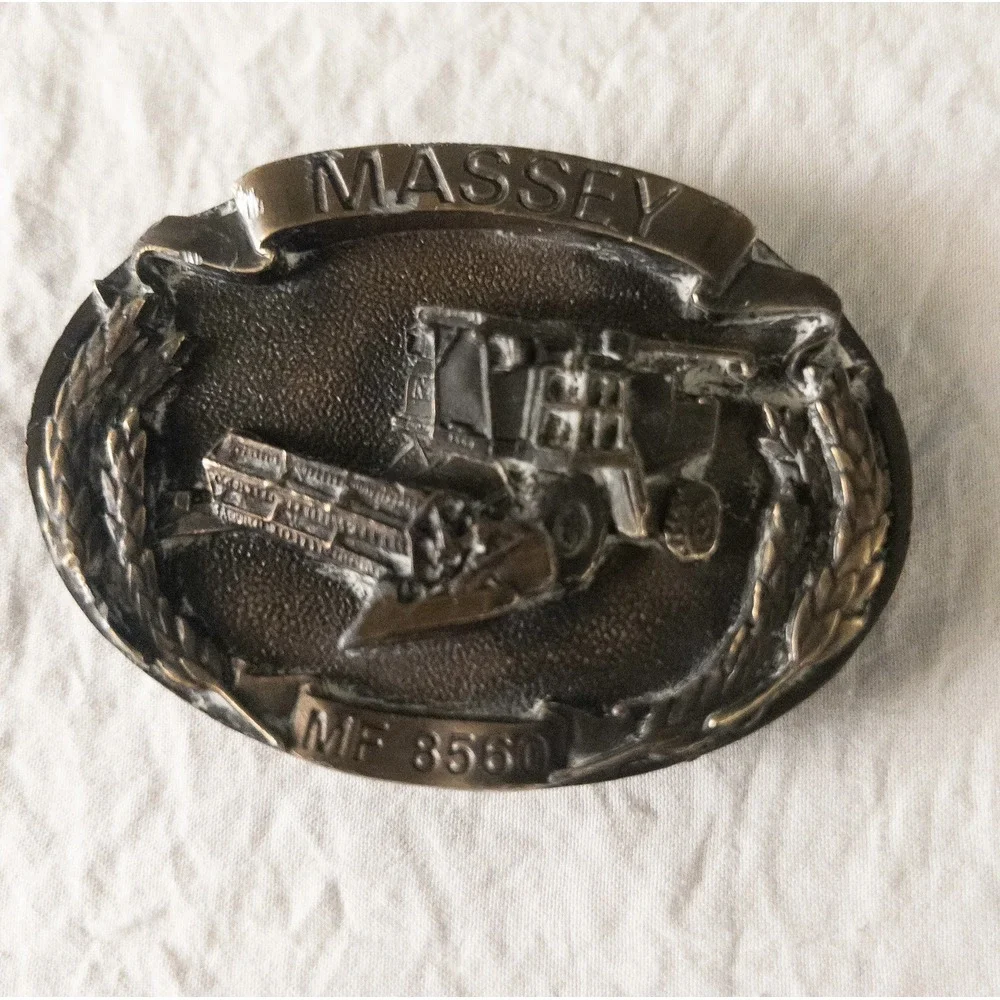 Vintage 1986 Massey Dealer Launch Limited Western Belt Buckle‎ Farming